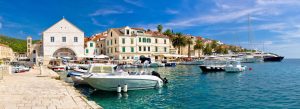 Town of Hvar waterfront view