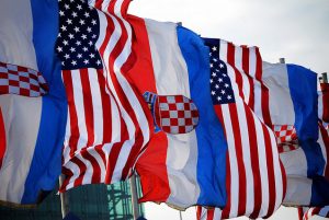 croatia usa flags