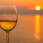 wine glass sunset