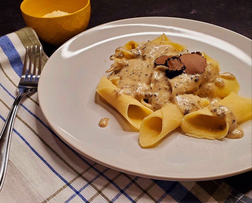 Croatian truffles fuzi pasta