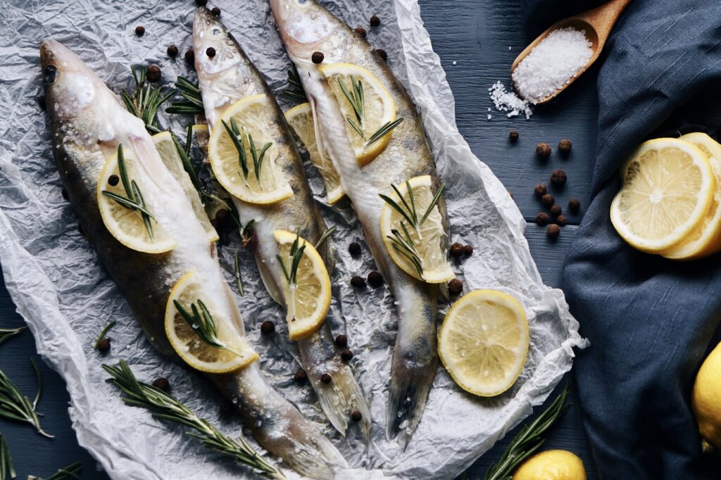 seafood of Croatia fish with lemon