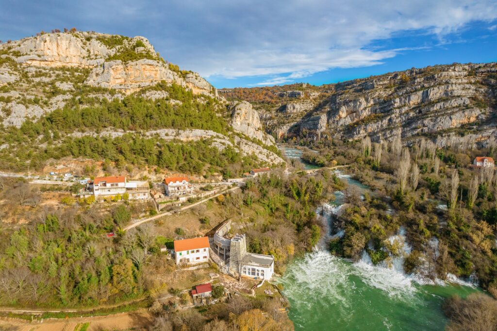 national parks in Croatia with waterfalls - Roški Waterfall in Croatia, Krka National Park