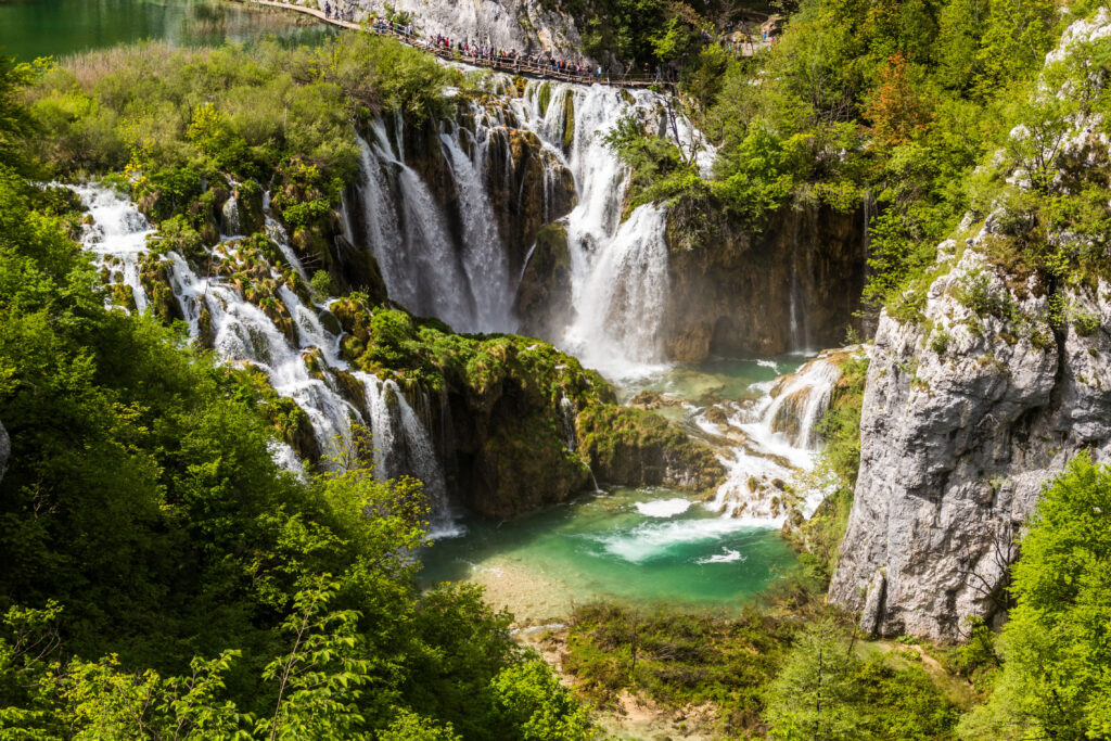 national parks in Croatia with waterfalls - Sastavci Waterfall in Croatia, Plitvice Lakes National Park