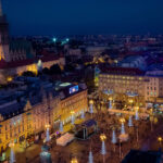 overlooking one of the many Croatian Christmas markets - Advent Zagreb located in the city's captial