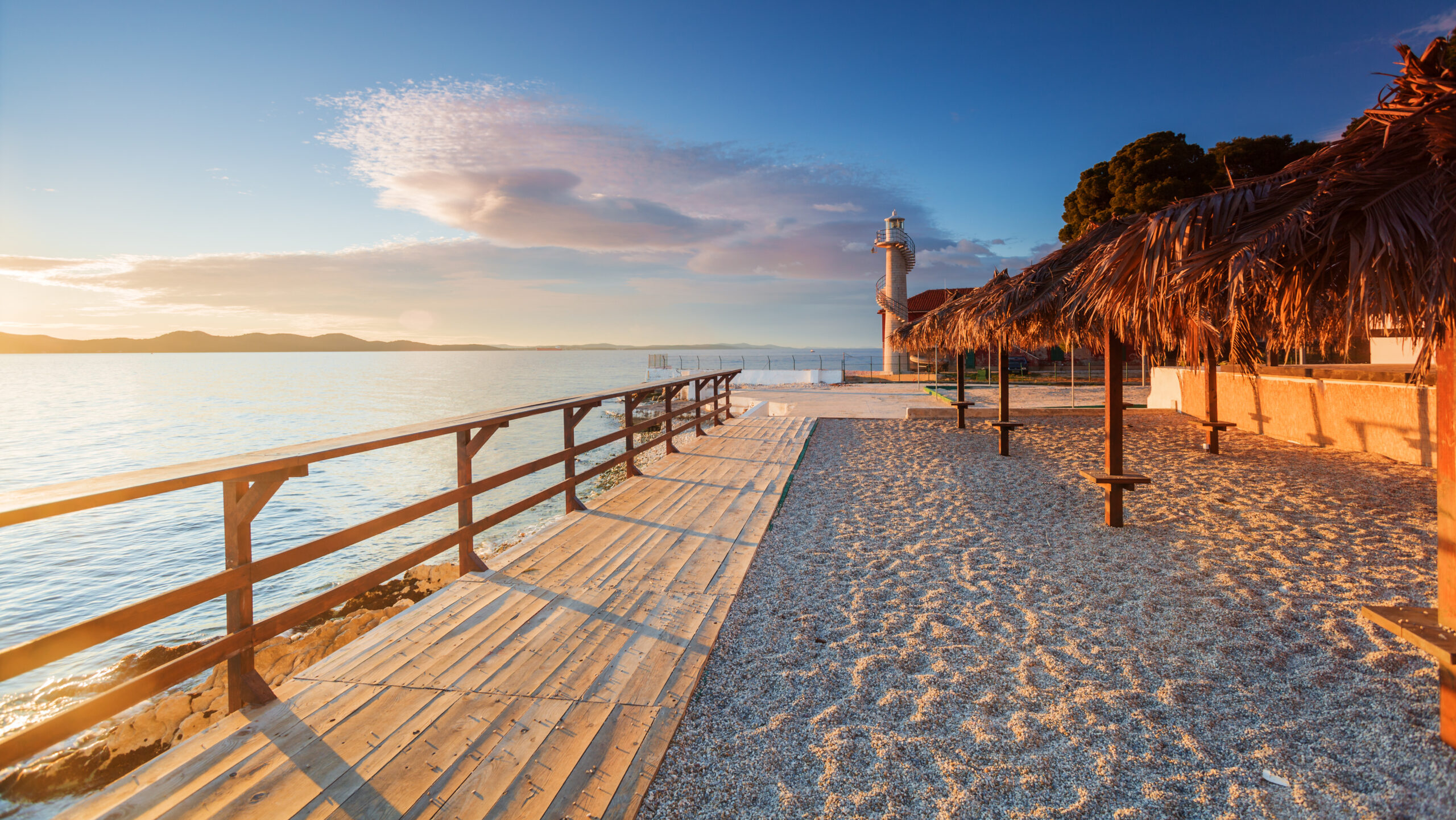 what is the best month to go to Croatia: sunset over a beach bar in Croatia in June