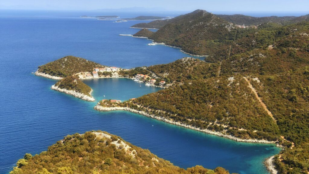 Aerial view of Lastovo, one of Croatia's southern islands 