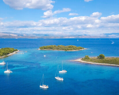 Aerial image of Croatia southern islands