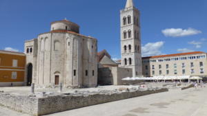 Ancient sites in Zadar's old town, seen while on holiday in Zadar