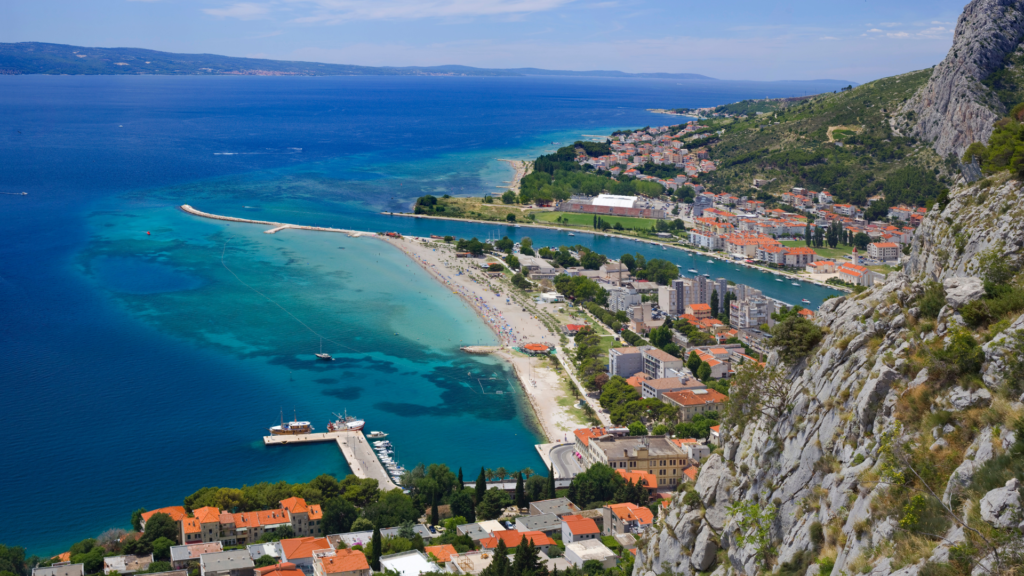 An aerial view of Omiš Town, a hidden gem in Croatia 