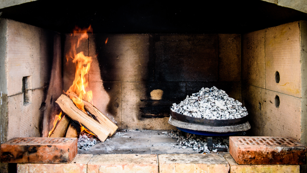 Peka, vegan food in Croatia, being made over an open fire 