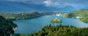 Lake Bled seen on holidays in Slovenia