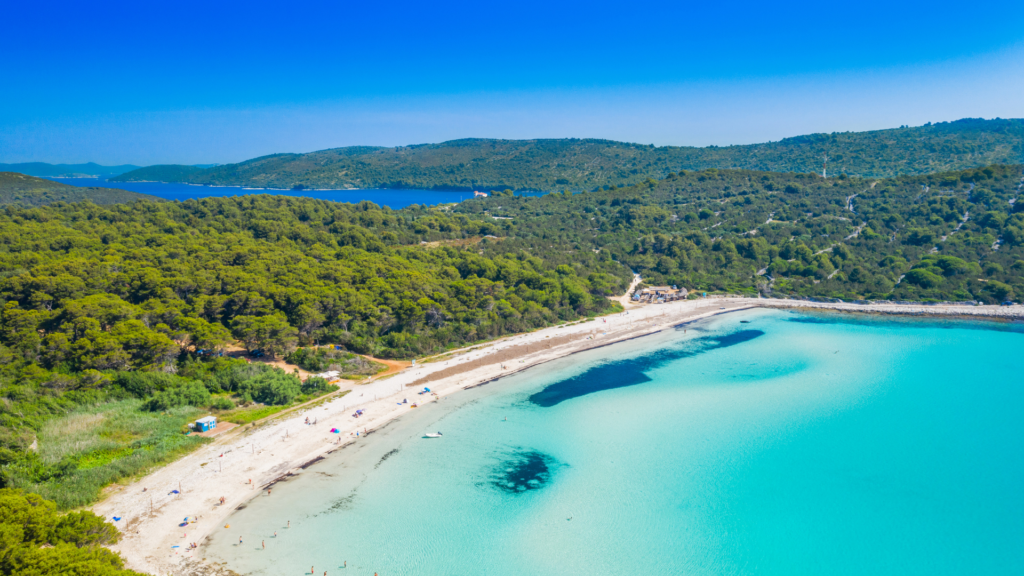 Sakarun Beach, a sandy beach, in Croatia