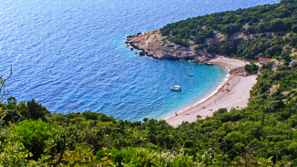 Beach on Cres island in Croatia