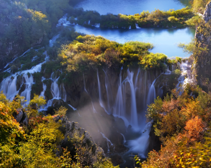 Plitvice Lakes National Park in Croatia in October